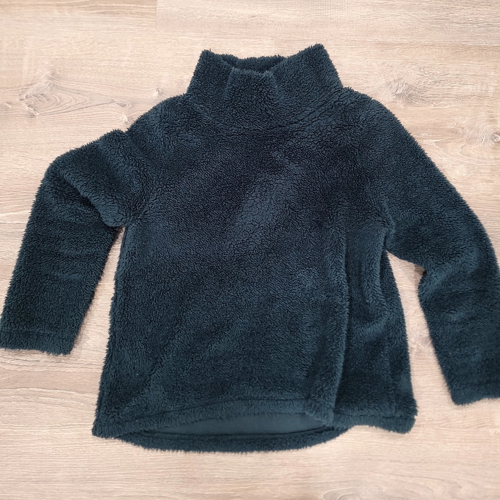 Womens LOFT Cozy Plush Funnel Neck Pullover - dark Teal Size S